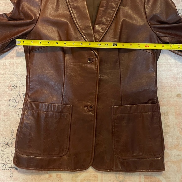 Gap vintage brown leather blazer, size small. Rachel Green jacket alternative - Picture 10 of 13